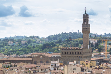 Obraz premium Panorama view of Florence from Santa Maria del Fiore church, Italy