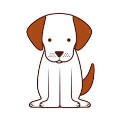 cute dog mascot icon vector illustration design