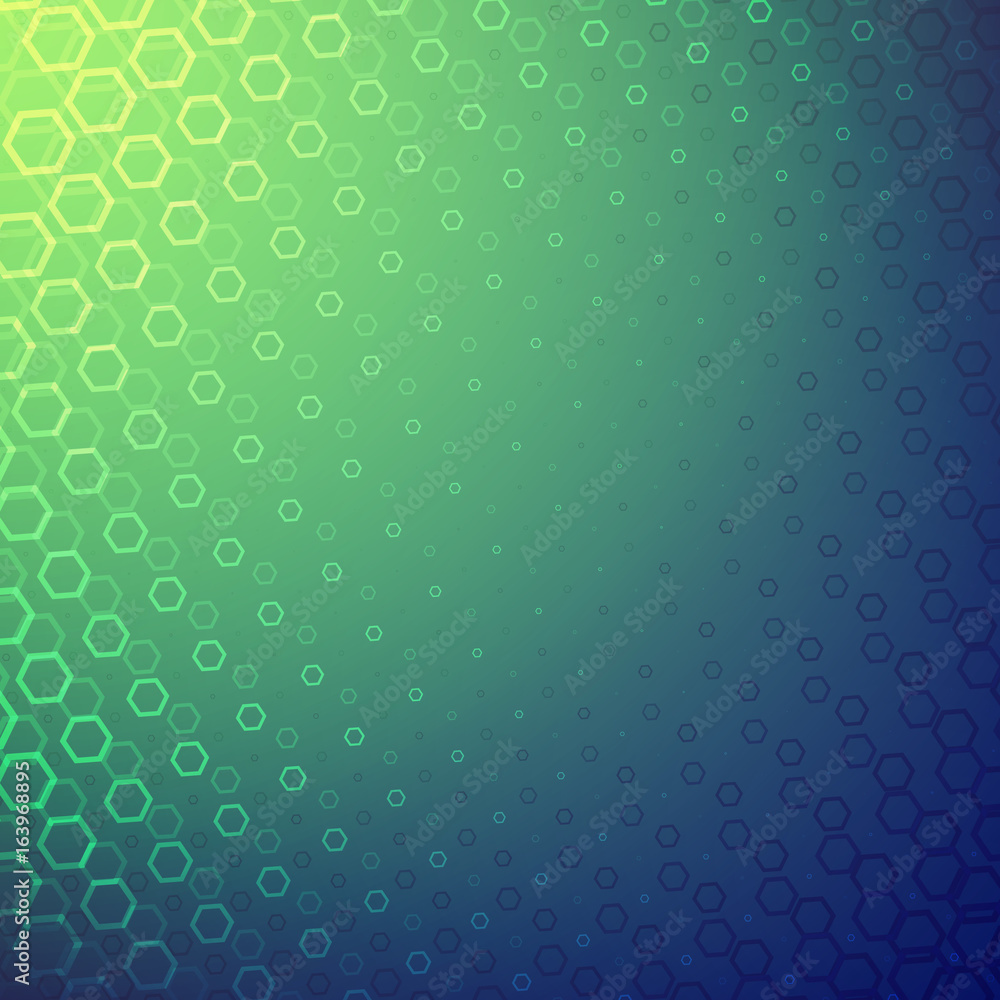 Poster abstract background with lots of geometric shapes. the illusion of depth to the space.