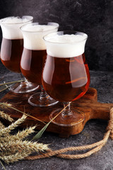 Beer and aehre. Still Life with a draft beer by the glass.