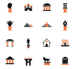 monuments icon set