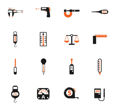 measuring tools icon set