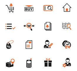 e-commerce interface icon set