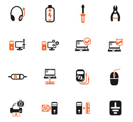 computer repair icon set