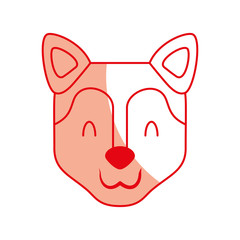 cute dog mascot icon vector illustration design