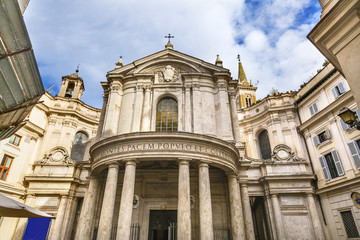 Fototapeta na wymiar Santa Maria Della Pace Church Rome Italy