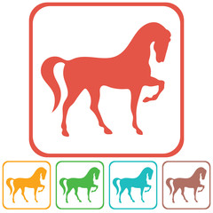 Horse silhouette icon