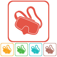 Fototapeta premium Diving mask icon isolated