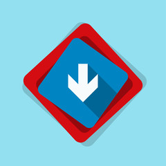 Down Arrow sign illustration