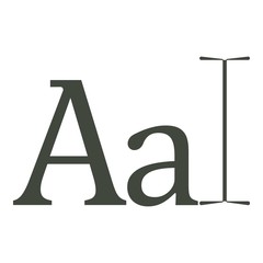 Typography icon, cartoon style