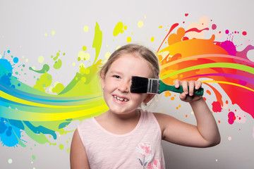 young artist naughty with the brush 