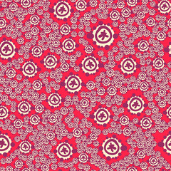 romantic Naive seamless primitive flower ditsy pattern with wild flowers, summer time, nature in bloom, colorful floral background all-over print