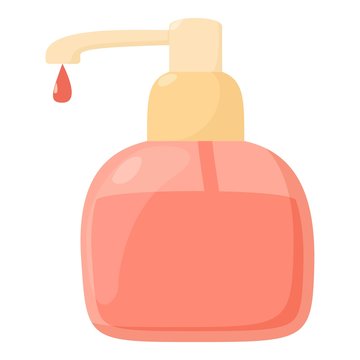 Liquid soap icon, cartoon style