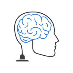 Brain on. Vector.