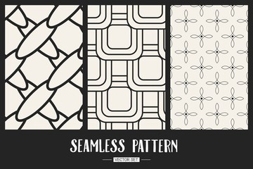 Abstract concept vector monochrome geometric pattern. Black and white minimal background. Creative illustration template. Seamless stylish texture. For wallpaper, surface, web design, textile, decor.