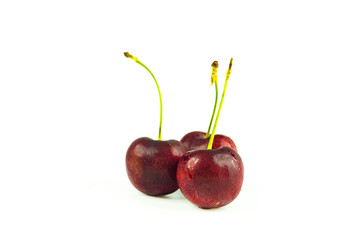 cherry on white background