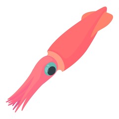 Squid icon, cartoon style
