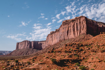 National Park Monument Valley. Magnificent stone cliffs at dawn