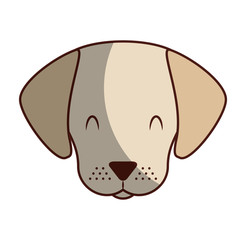 cute dog mascot icon vector illustration design