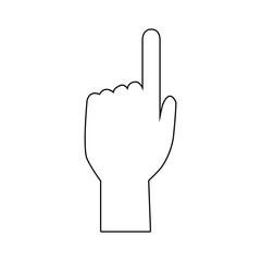 human hand pointing finger index icon