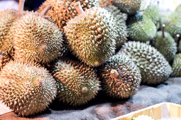 Naklejka na ściany i meble Street food thailand - durian