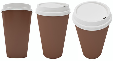 Brown coffee paper cup