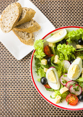 Light meal - salad with rucola