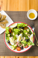 Light meal - salad with rucola