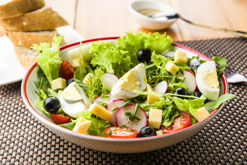 Light meal - salad with rucola