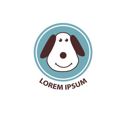 Dog Logo Abstract. Design. Template. Business. Vector Illustration. cartoon and flat style. smile. happy