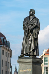 Martin Luther Denkmal in Dresden, Sachsen, Deutschland
