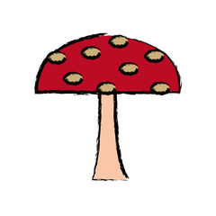 cartoon mushroom nature botanical icon