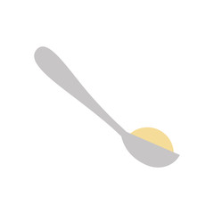 spoon with sugar powder vector illustration design