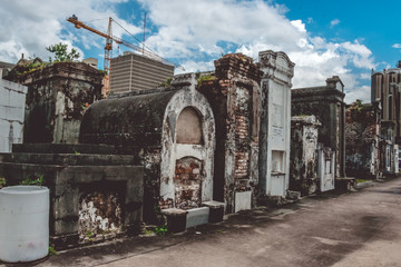Majestic ancient graves of St. Louis cemetery in New Orleans, Louisiana, USA