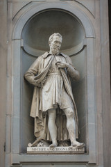 Obraz premium Sculptures in public area by Piazza della Signoria, in Firenze, Italy