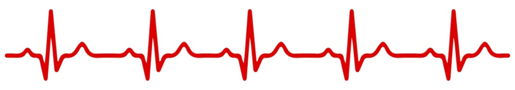 Heart Pulse, One Line, Cardiogram - Vector