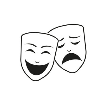 Theatre mask. Vector.