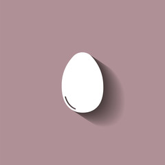 Egg  icon.Vector icon with shadow