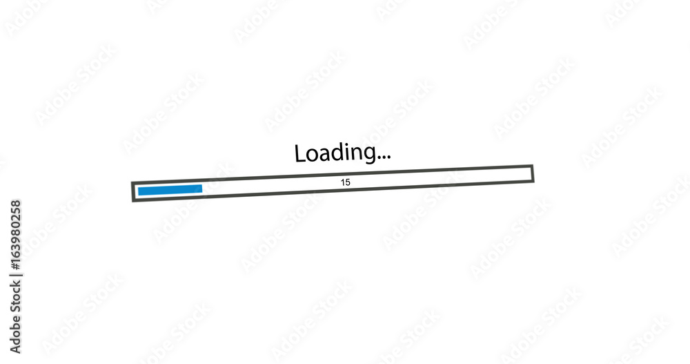 Poster modern loading bar on white background