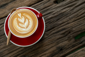 Latte art coffee