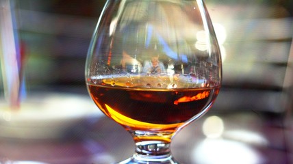 A glass of brandy