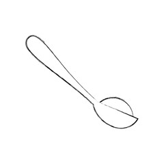 spoon with sugar powder vector illustration design