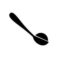 spoon with sugar powder vector illustration design