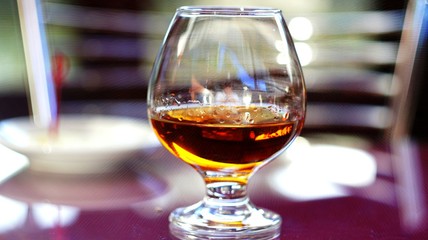 A glass of brandy