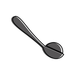 spoon with sugar powder vector illustration design