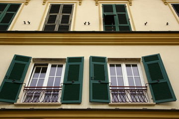 Typical mediterranean facade in Italy