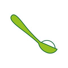 spoon with sugar powder vector illustration design