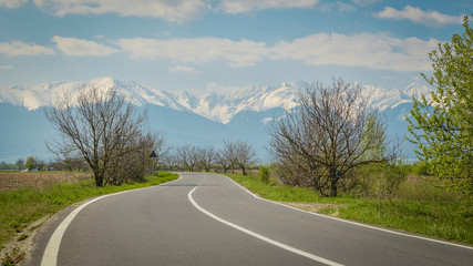 Fototapeta premium Country side road in Romania