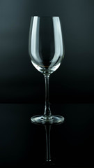 Glass on back background