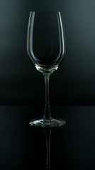 Glass on back background